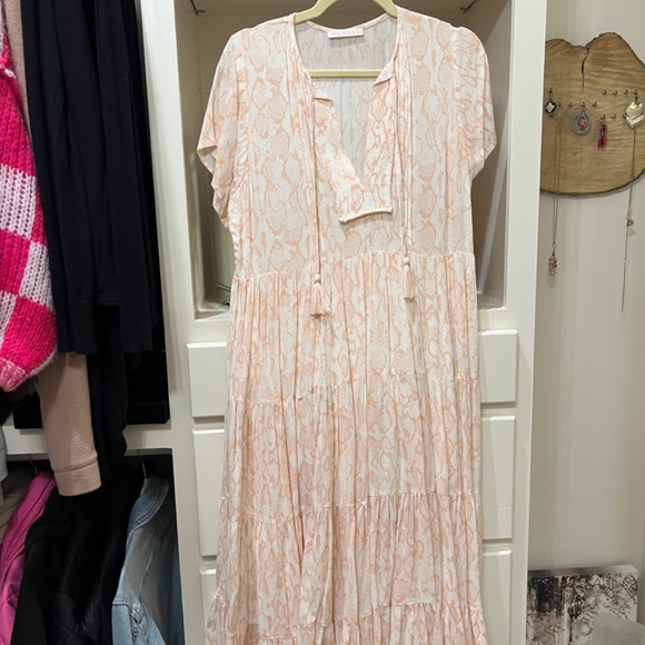 Karlie Snakeskin Tiered Dress sz M - Picture 2 of 2